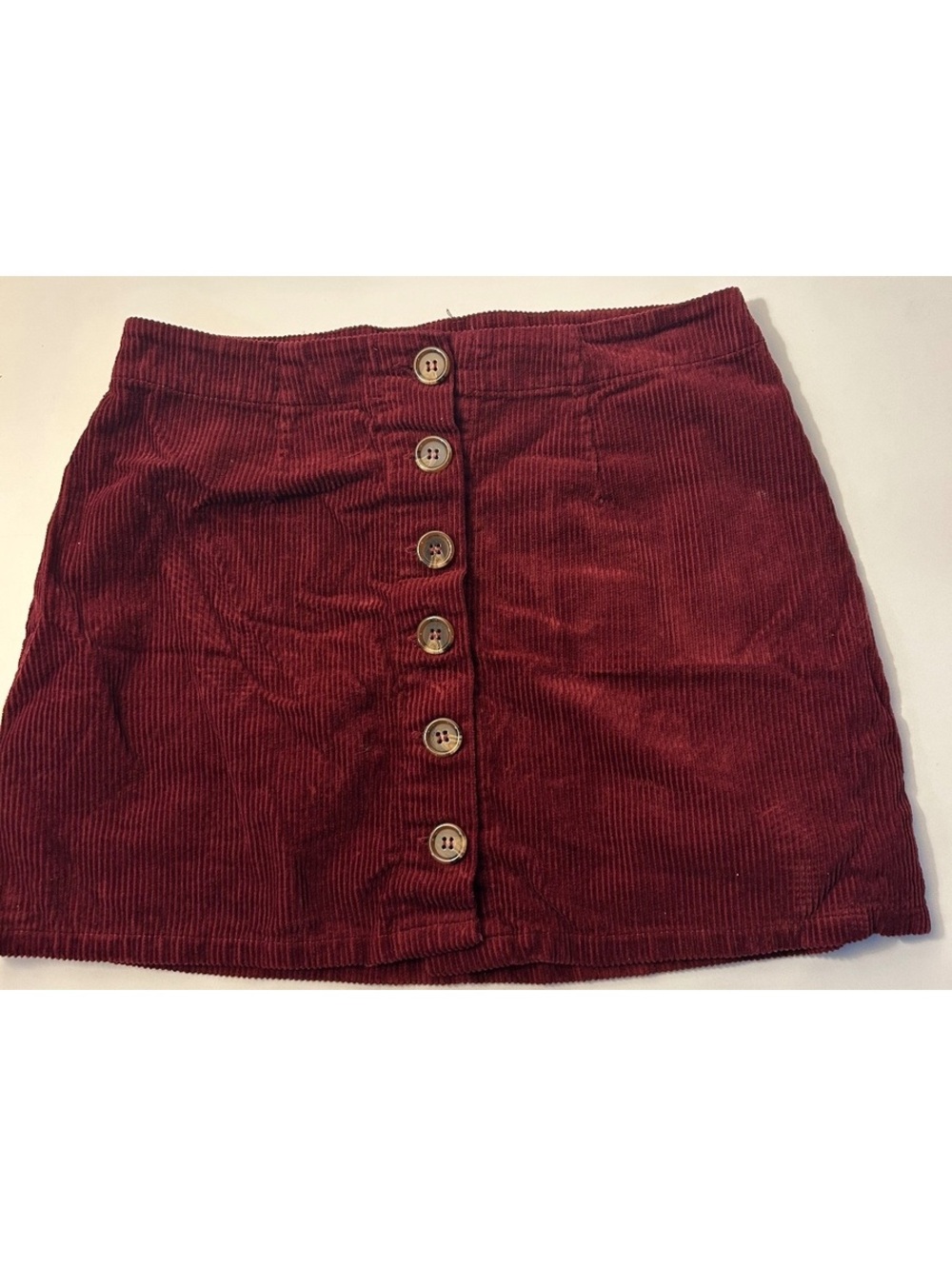 Rue 21 Maroon Corduroy Skirt